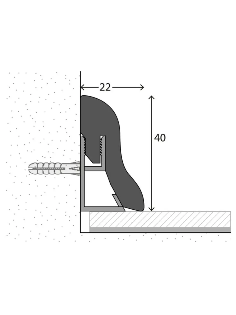 Kibek Sockelleiste 4cm