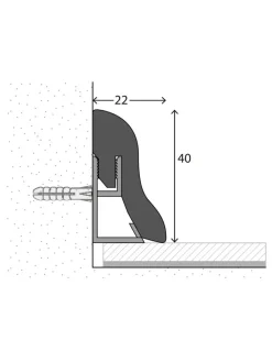 Kibek Sockelleiste 4cm