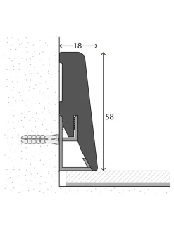 Kibek Sockelleiste 6cm